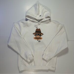 Paul‎ Frank Julius Monkey Hoodie Men’s Medium White Pullover Graphic Sweatshirt